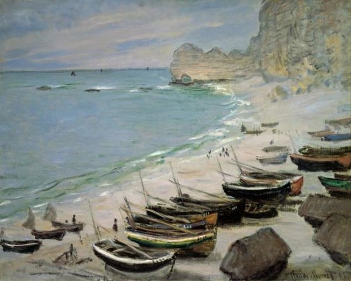 Boats on the Beach at Etretat (Digital Print)
Size: 30 X 24
Artist: Claude Monet