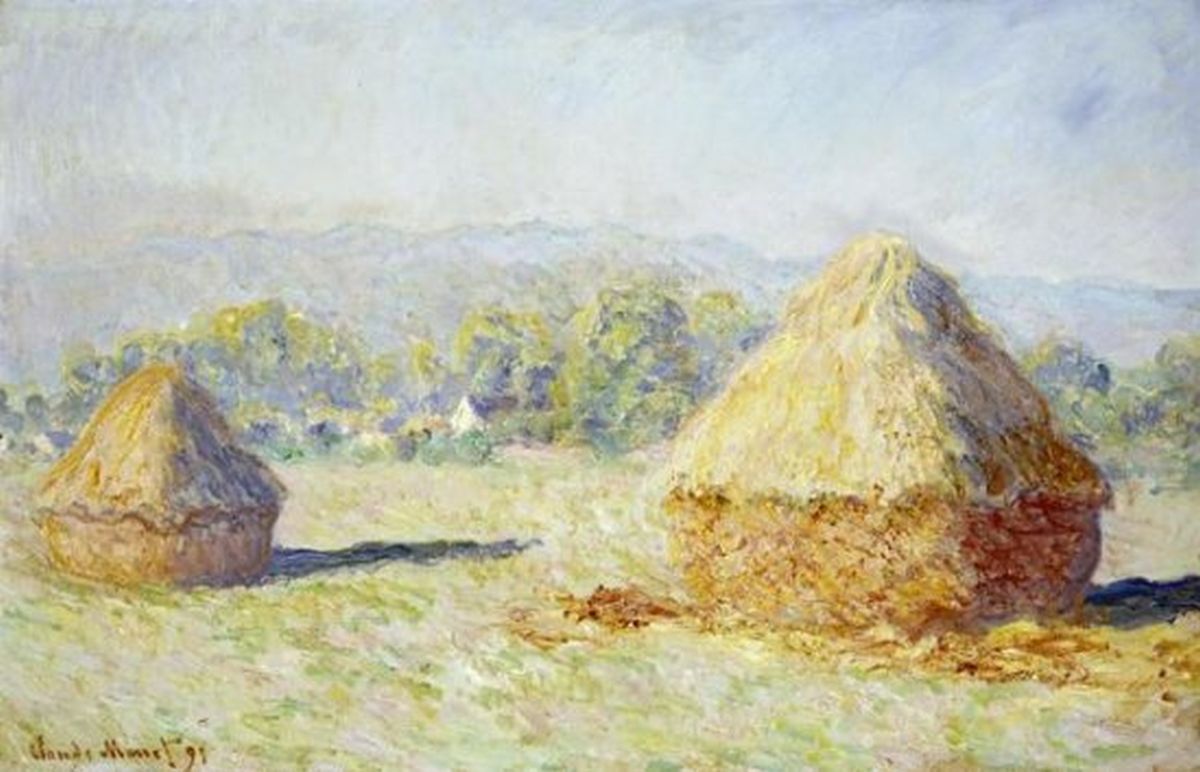 Haystacks , Morning Effect (Digital Print) Size: 36 X 23 1/8 Artist: Claude Monet