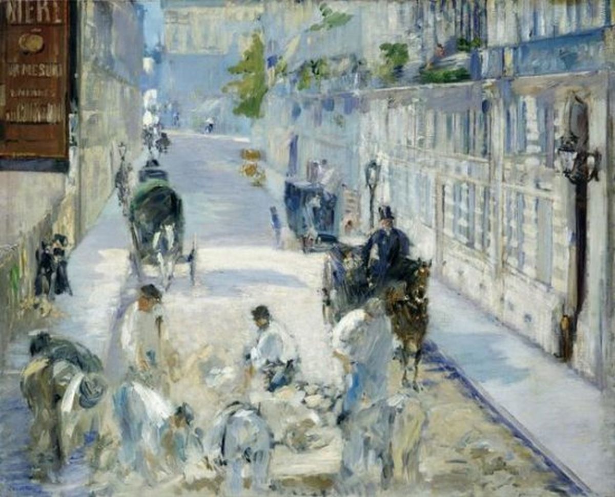 Rue Mosnier with Workmen (Digital Print)
Size: 30 X 24 1/4
Artist: Edouard Manet