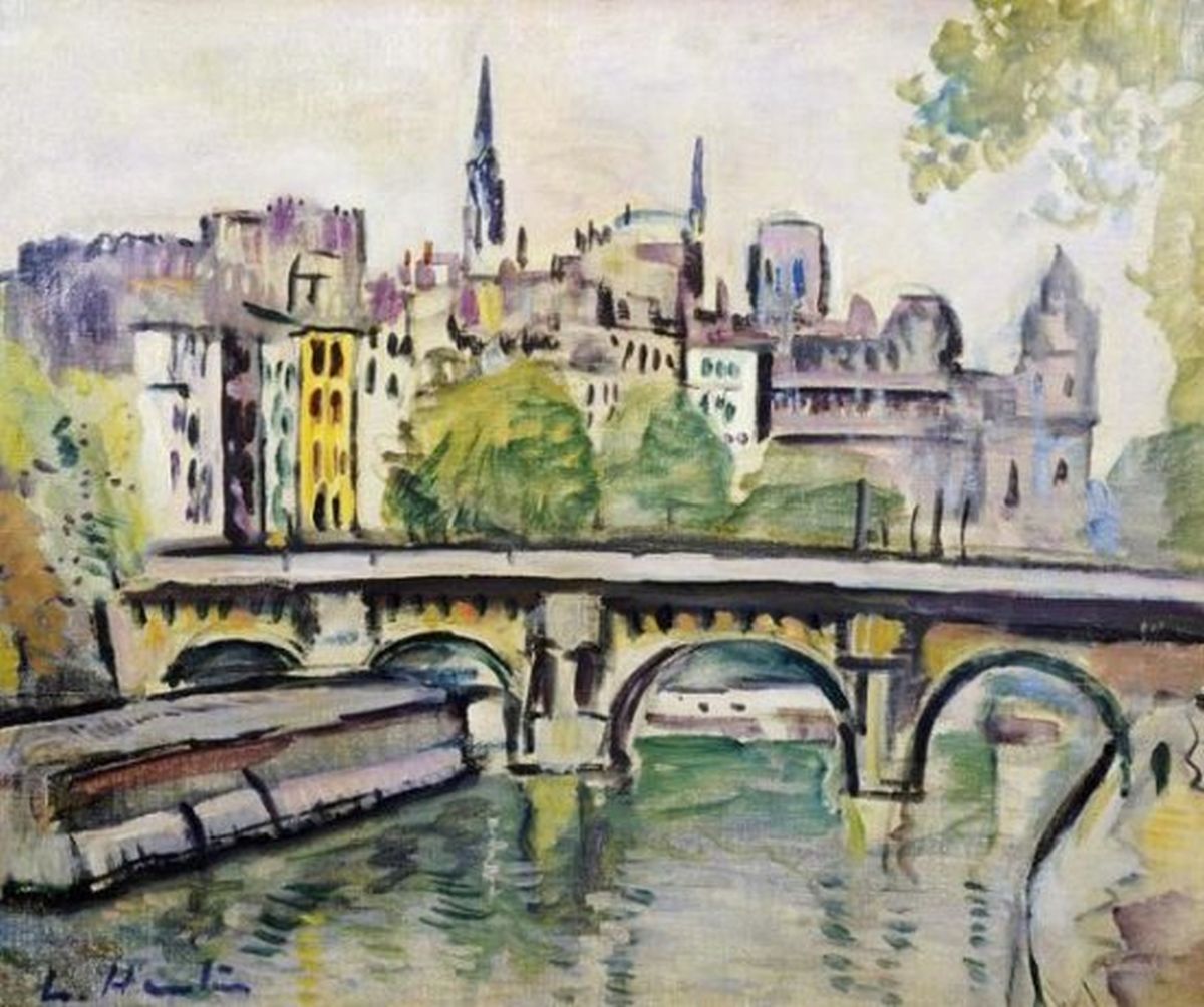 Le Pont Neuf, Paris (Digital Print) Size: 30 X 25 1/8 Artist: George Leslie Hunter