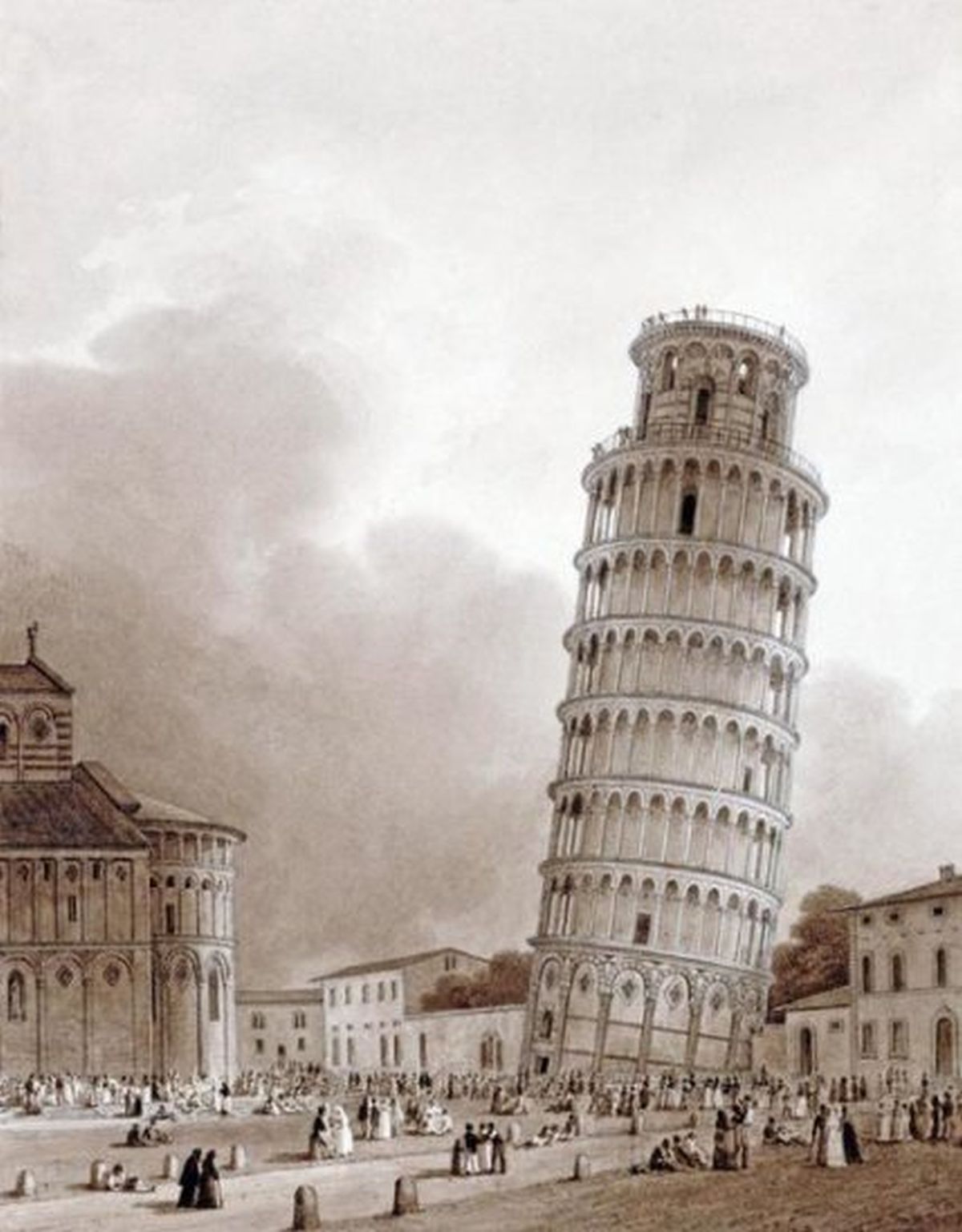 The Leaning Tower. (Digital Print)
Size: 17 1/4 X 22
Artist: Jean-Baptiste Isabey